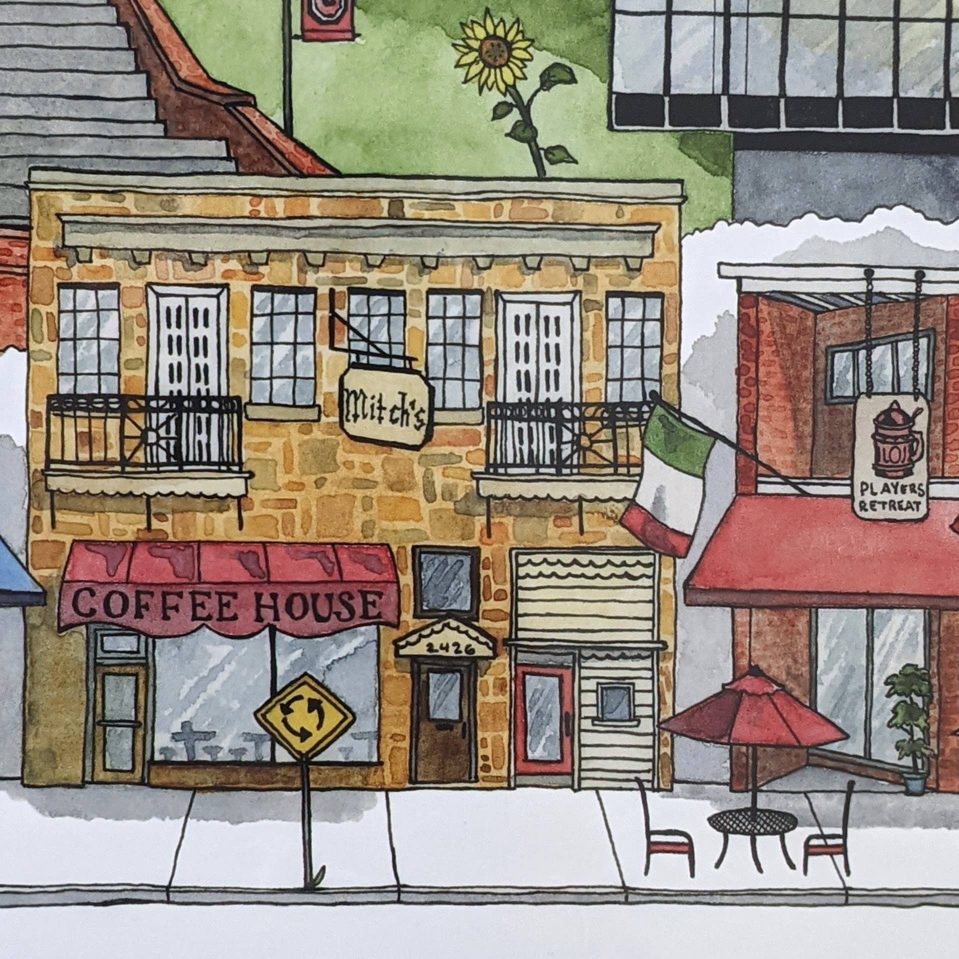 Papermill Creative - Wholesale Art Print - NC State, Raleigh North Carolina watercolor art print7