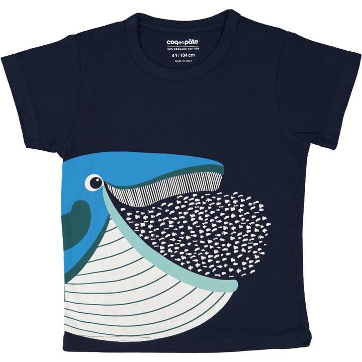 Coq En Pate - Wholesale Screen Printed T-Shirt - Kids - 100% organic cotton children's T-shirt, Whale0