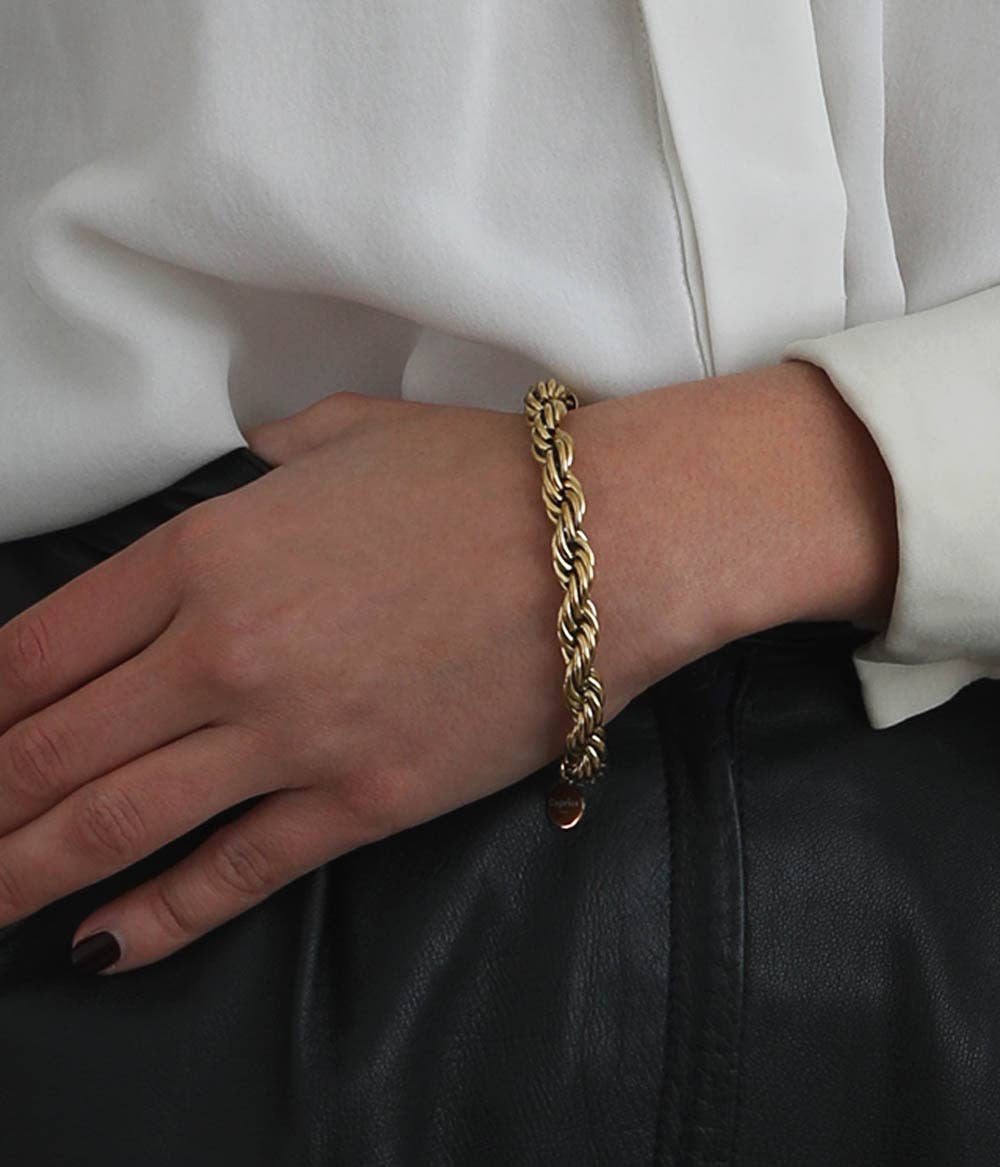 Caprice Paris – wholesale Länkar och kedjearmband – Monica guldvriden kedjearmband | Handgjort i Frankrike5