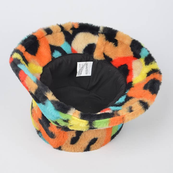 Multicolor Multi Color Fur Bucket Hat for wholesale on Faire4