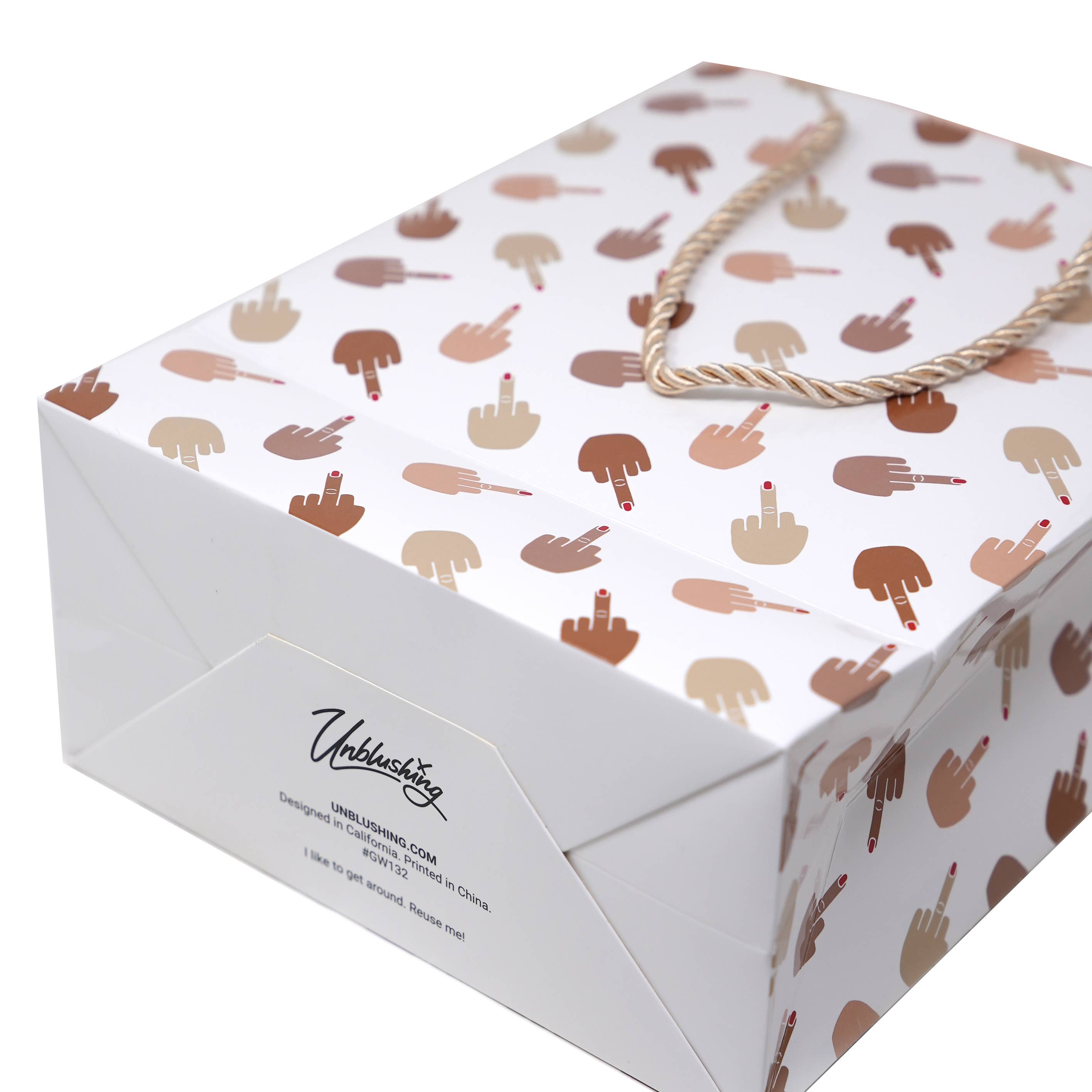 Unblushing - Vendita all'ingrosso Buste regalo - Borsa Regalo Divertente Dito Medio - Carta Patinata di Alta Qualità3