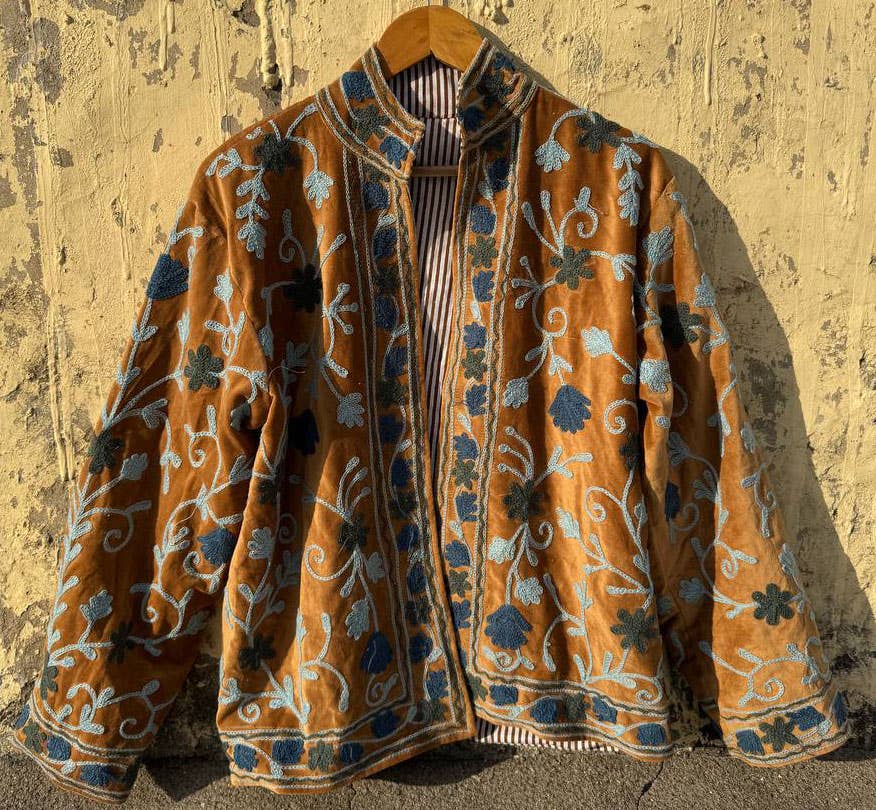 GYPSY STUDIO - Wholesale Jacket – Women's - Artisanal Suzani Cotton Coat Suzani Coat Embroidery Jacket