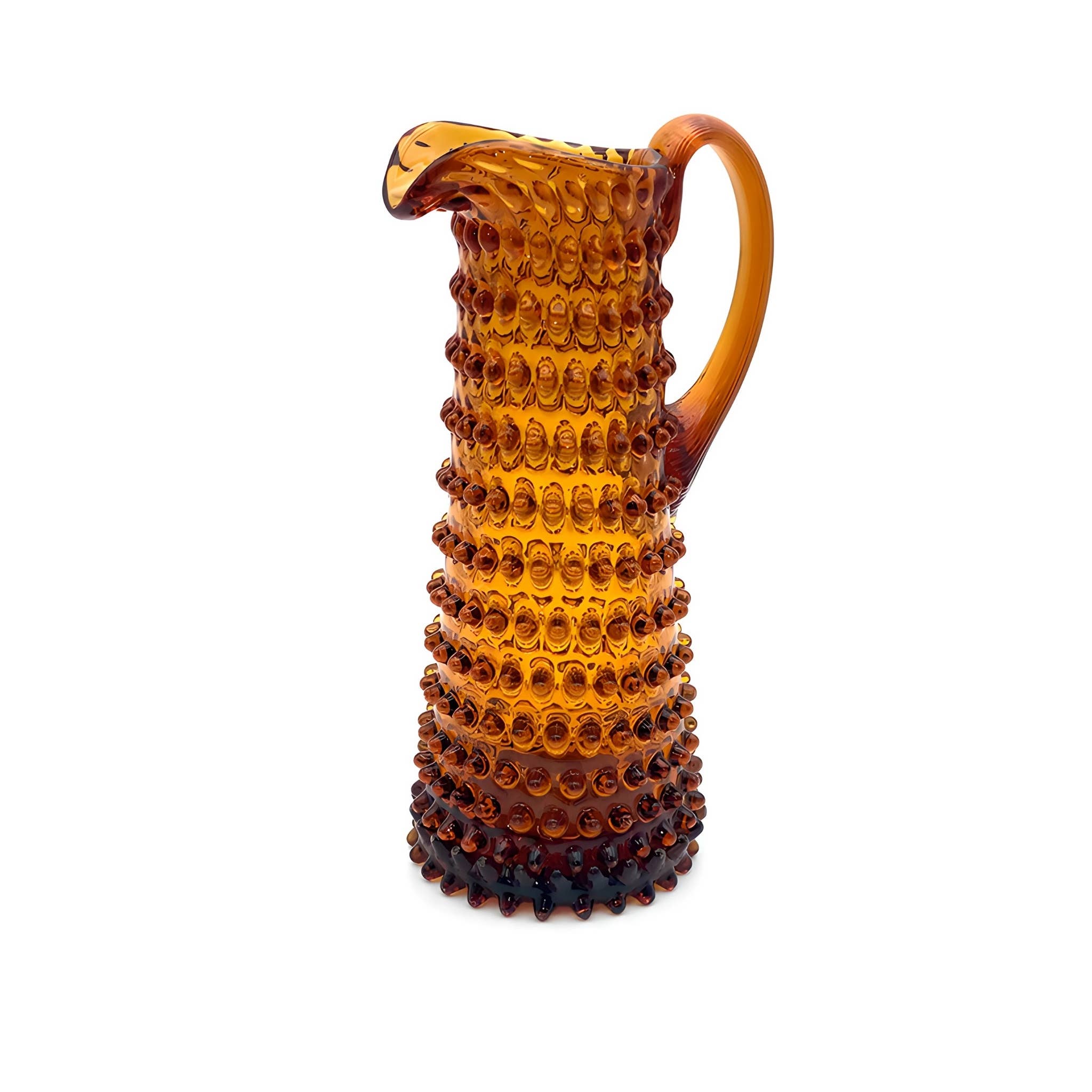 Maure Luxury Gifts – wholesale Jug – Tall Hobnail Jug | Saffron Light | 1.2L | Bohemia Crystal