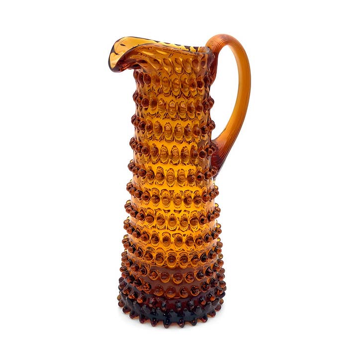 Maure Luxury Gifts – wholesale Jug – Tall Hobnail Jug | Saffron Light | 1.2L | Bohemia Crystal0