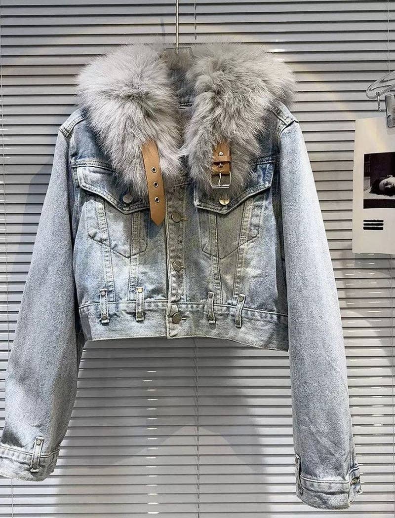 safistyle – Großhandel Pelz-/Kunstpelzmantel – Damen – Mantel mit Kunstpelzkragen1