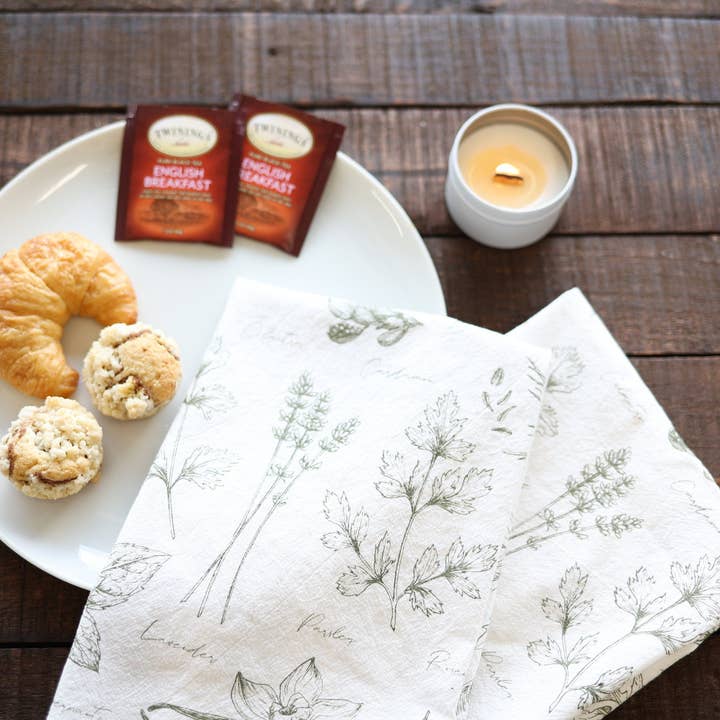 Highland Ridge | Handmade Home Decor - Wholesale Tea Towel - Kitchen Herbs Tea Towel9