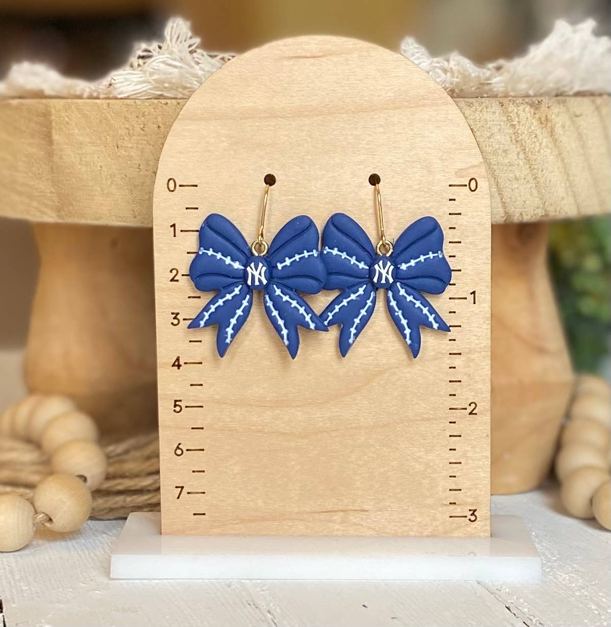 Clayhouse Colours – wholesale Hängande örhängen – Rangers Baseball Örhängen8