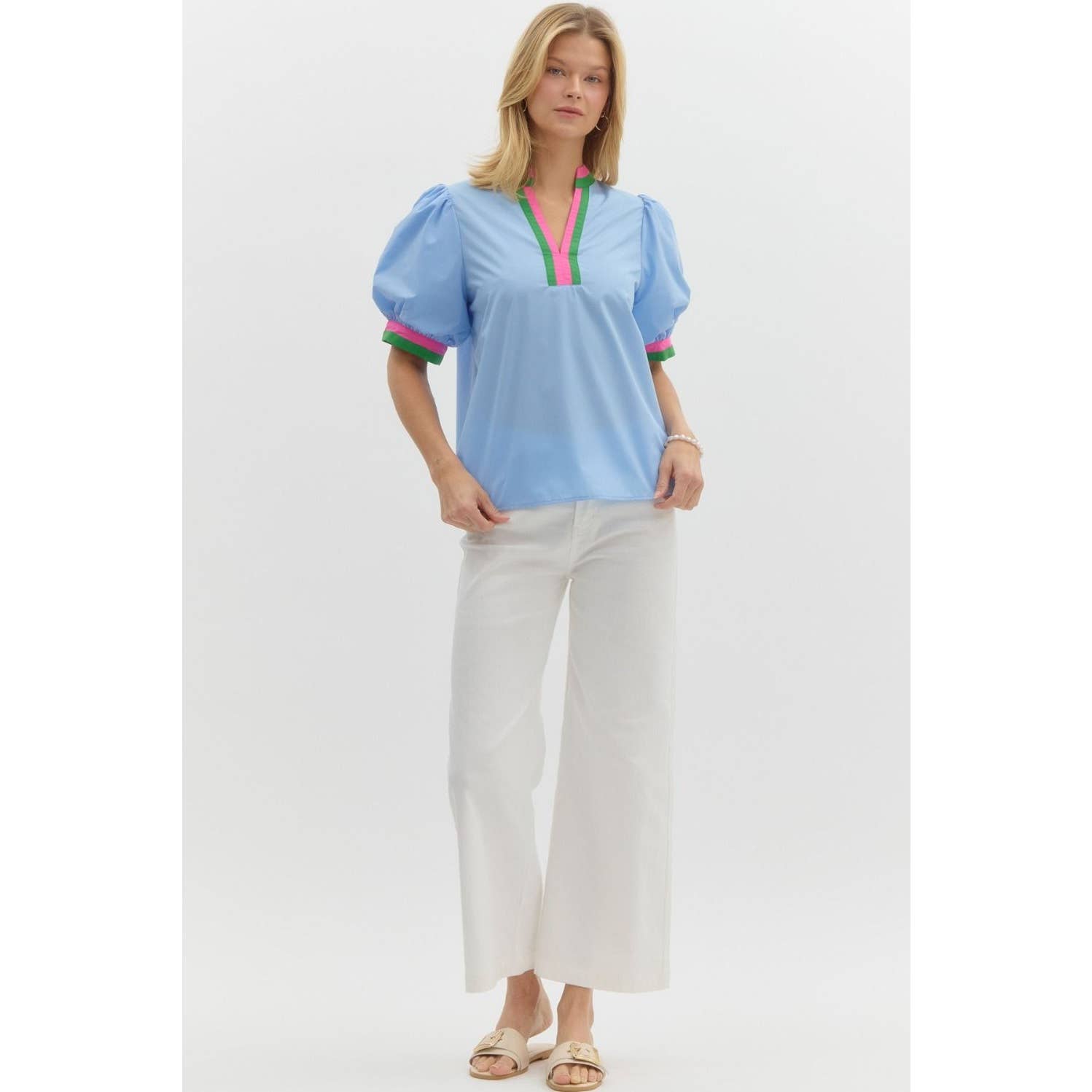 STYLE USA - Wholesale Tunic - Women's - Solid short bubble sleeve top9