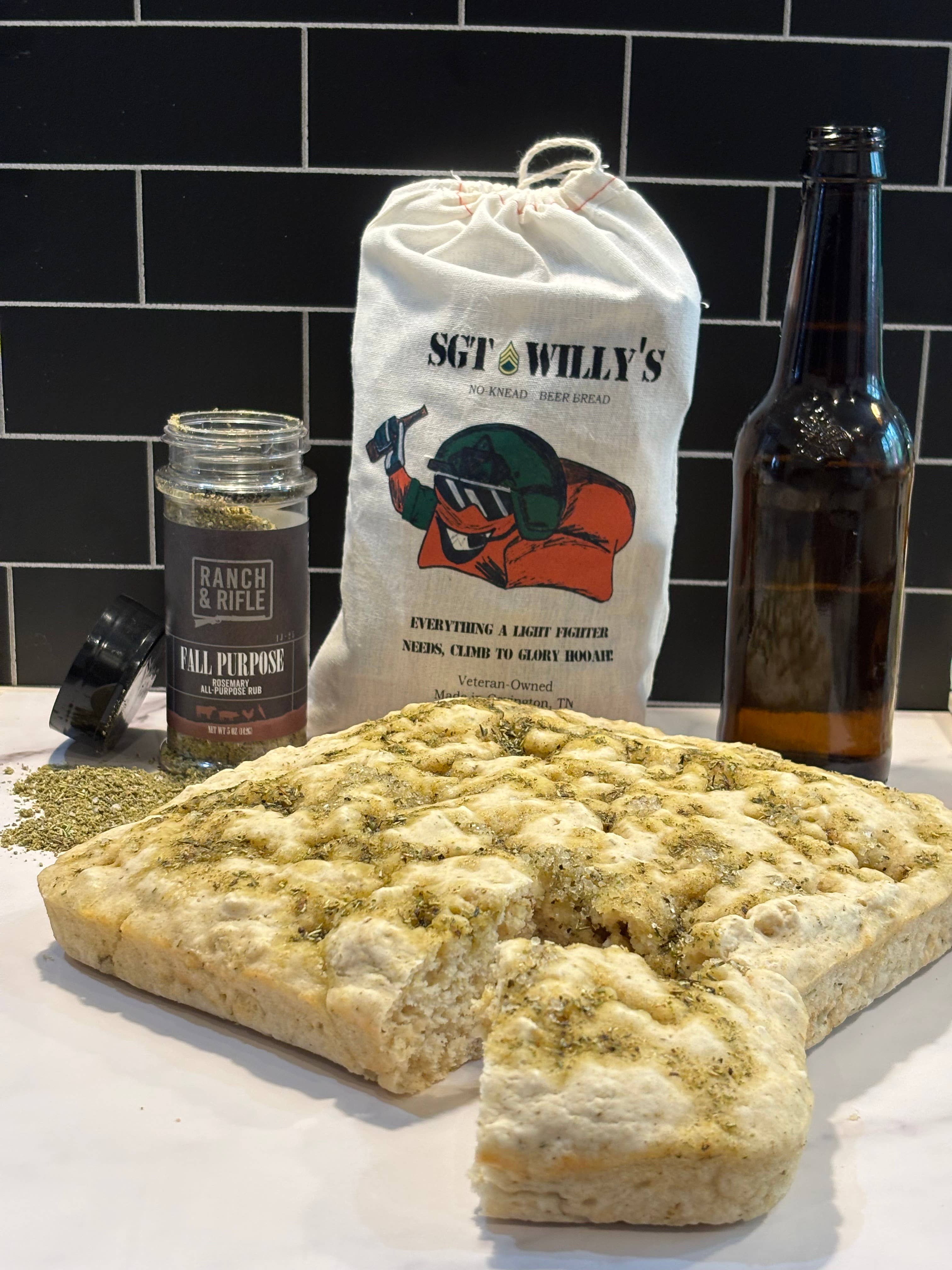 Sgt. Willy's Beer Bread – wholesale Bread mix – Ranch & Rifle Focaccia0