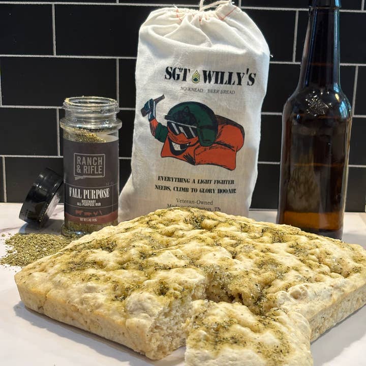 Ranch & Rifle Focaccia for wholesale by Sgt. Willy's Beer Bread