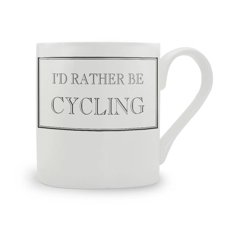 Stubbs Mugs - Wholesale Coffee Mug - I'd Rather Be Cycling Bone China Mug
