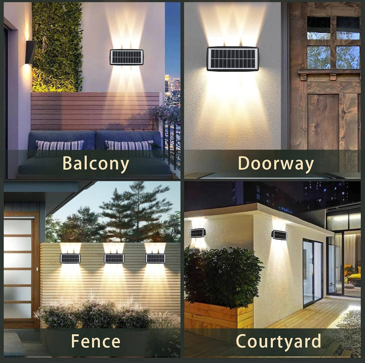 OutdoorSolarOutlet - Wholesale Outdoor/Lawn Light - 2 Pack Solar Wall Lights Outdoor Waterproof Led Up and Down Wall Lights,Solar Outdoor Lights Wall Sconce Exterior Lighting7