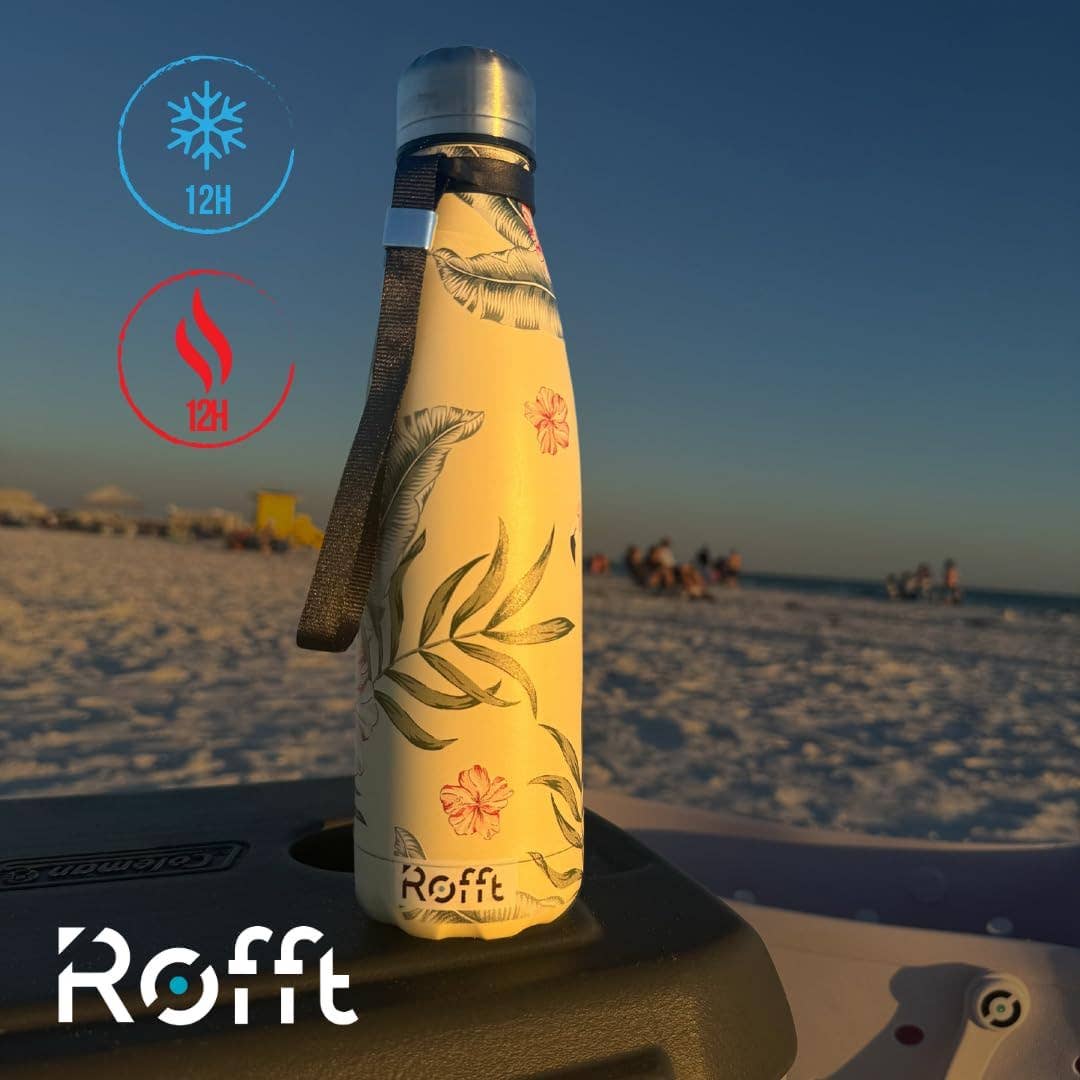 ROFFT USA LLC - Wholesale Water Bottle - 20 oz Insulated Water Bottle - Leak Proof, Stainless Steel, Thermo Bottle for Hot and Cold Drinks, Double Wall Insulation, Portable Water Flask for Travel, Outdoor33