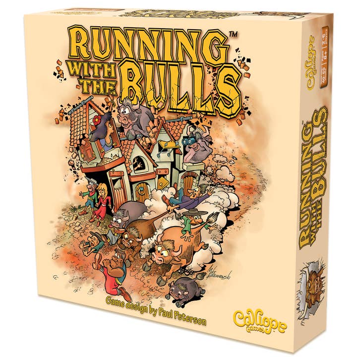 Calliope Games - Wholesale Board Game - Running With the Bulls - A Family Dice and Board Game