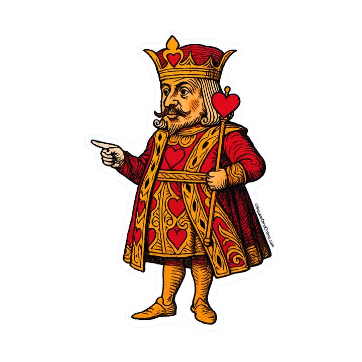Sticker - Alice's Adventures In Wonderland - King Pointing for wholesale by Square Deal Recordings & Supplies