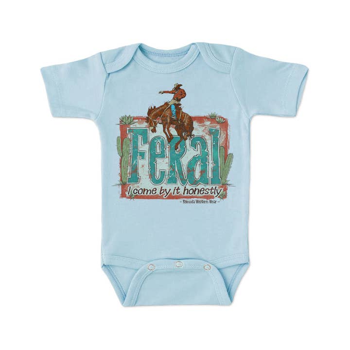 Remuda Western Wear - Wholesale Bodysuit (Non-Footed) - Baby - Feral, I Come By It Honestly Infant One Piece Romper6