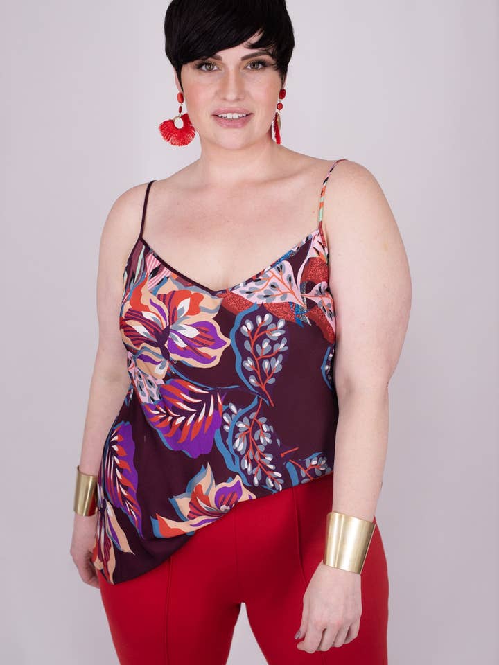 Steph Tank Top in Leaf Print for wholesale by Mayes NYC