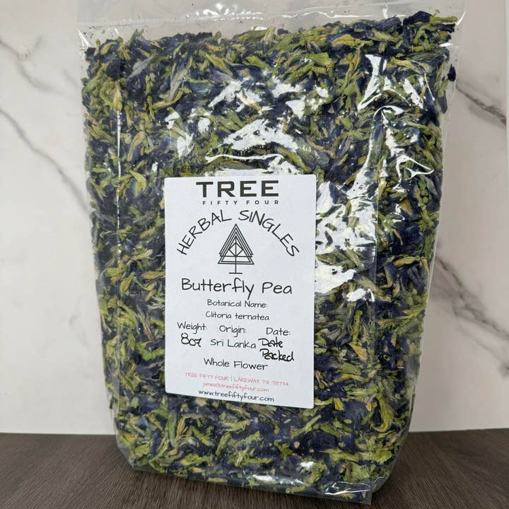 Tree Fifty Four - Wholesale Loose Tea - Butterfly Pea Whole Flower | 2oz - 1 KG | Bulk Herbs
