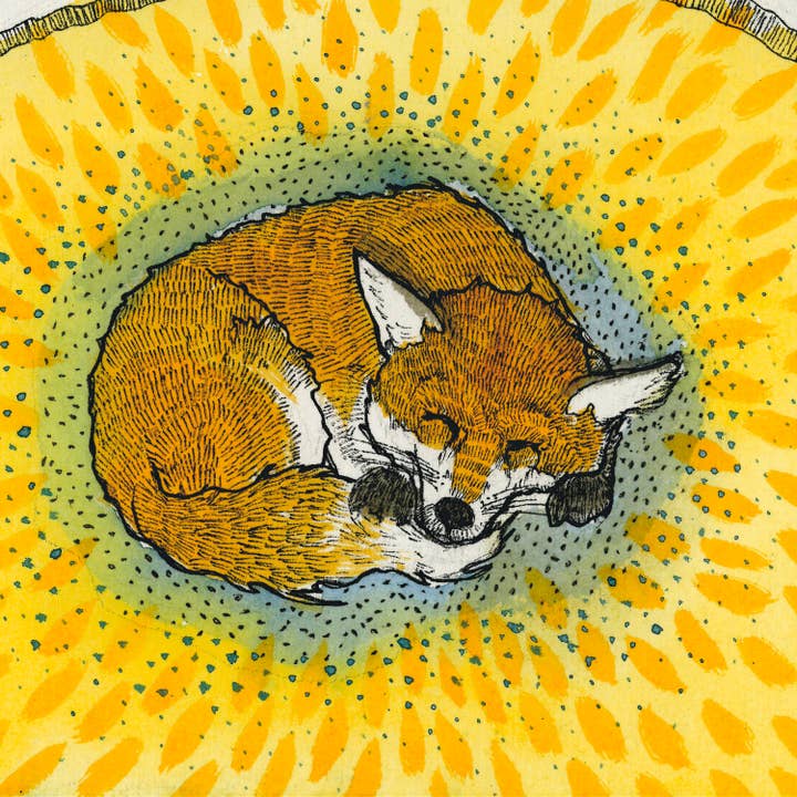 Sarah Draws Things - Wholesale Art Print - Sleeping Fox - 8x10" Archival Print2