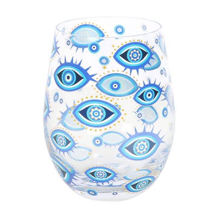 Something Different Wholesale – wholesale Wine glass – All Seeing Eye Print Stemless Glass1