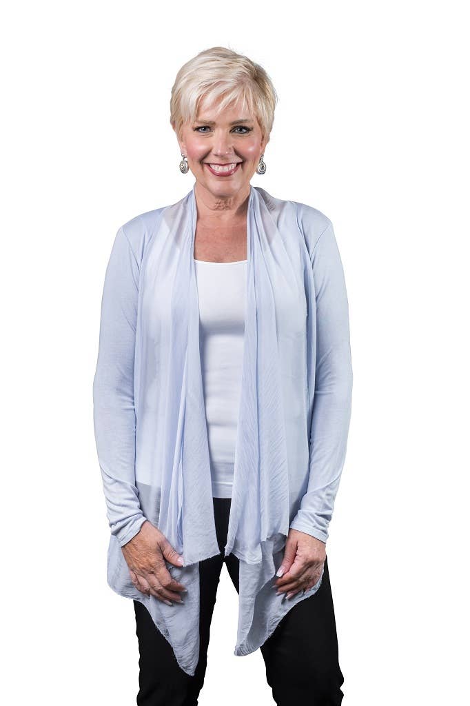 TINA Stephens Italy/Tees By Tina – wholesale Kofta - Dam – Carla Open Cardi w/Silk Trim (CLS201)28