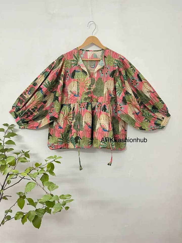 bhavnas boutique - Wholesale Tunic - Women's - 100% Cotton Indian Floral Print Midi Dress Tunic Top Womens
