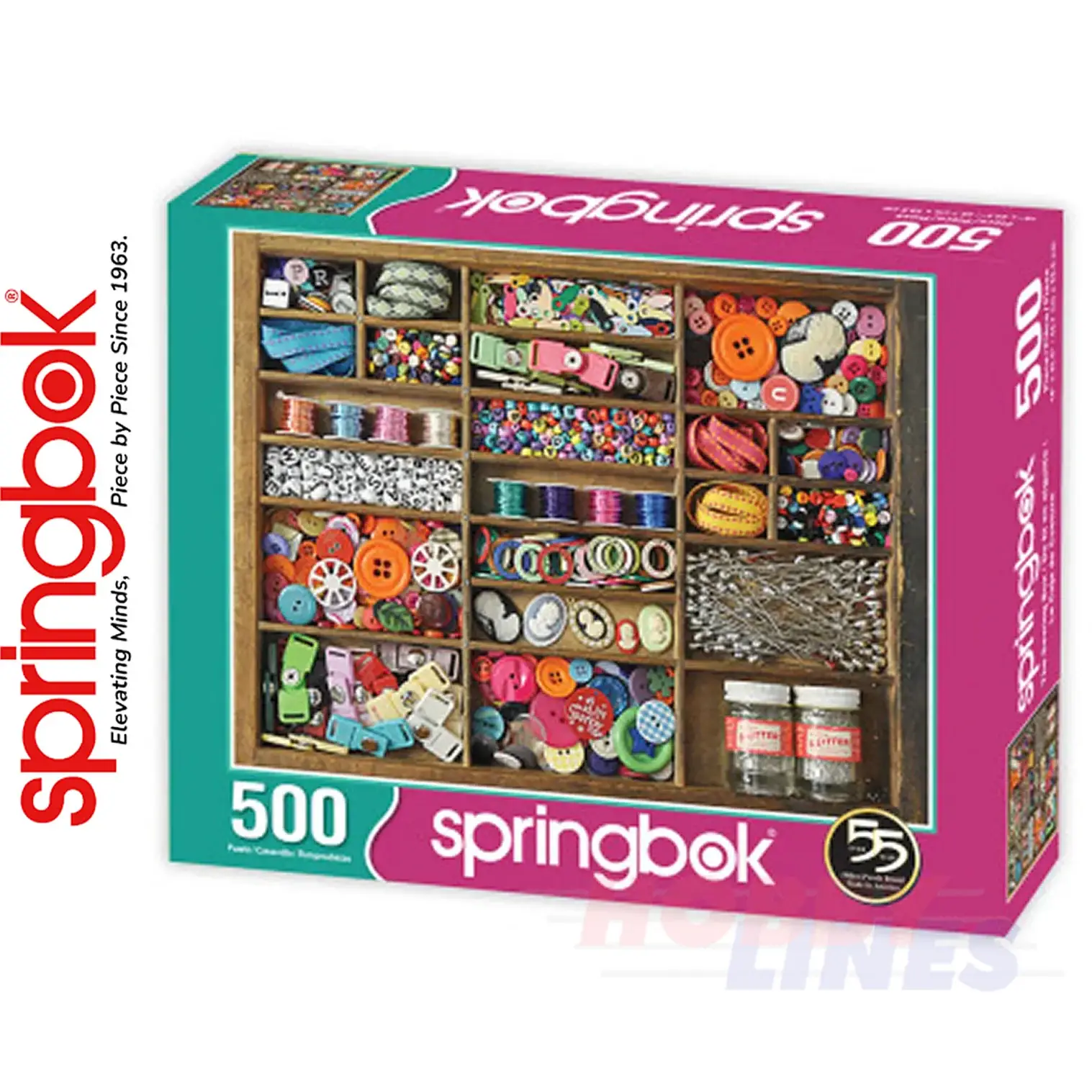 Hobby-lines – wholesale Puzzle – Adult – The Sewing Box 500 Piece Springbok Jigsaw Puzzle0