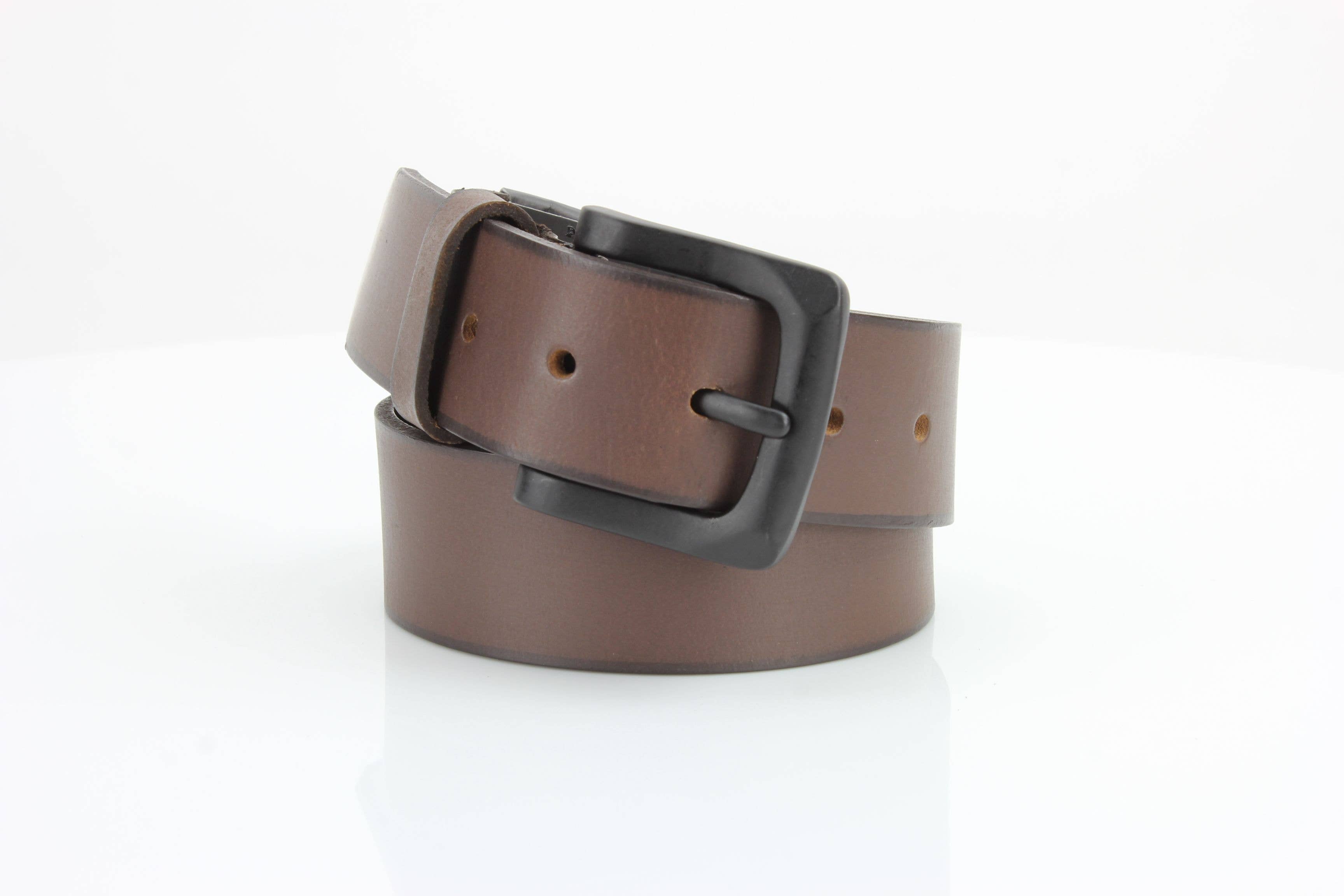 Leather Impressions Inc - Vente Ceinture – unisexe - Ceinture en cuir classique avec coutures fines et logo - ABB 01014