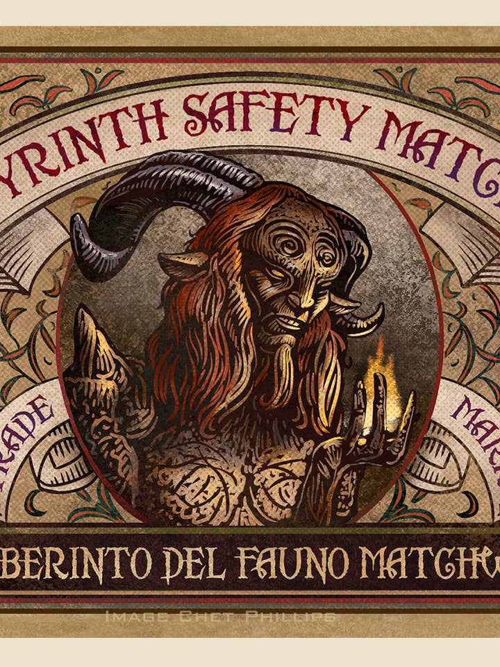 Labyrinth Brand 5" x 7" Matchbox print for wholesale by ChetArt