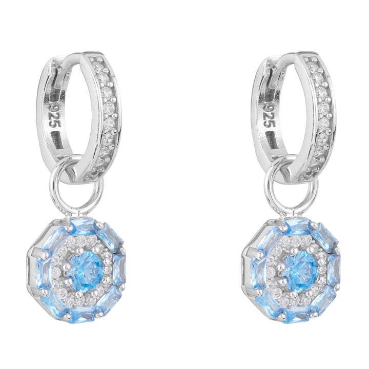 Something Blue Drop Earrings: Silver for wholesale by Ballinger