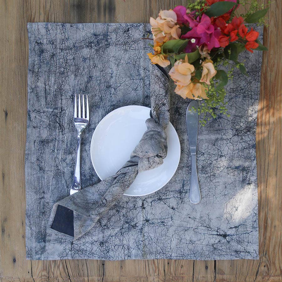 Ichcha - Wholesale Dinner & Cloth Napkin - Almost Solid White Organic Cloth Napkins (Set of 4) -Morning5