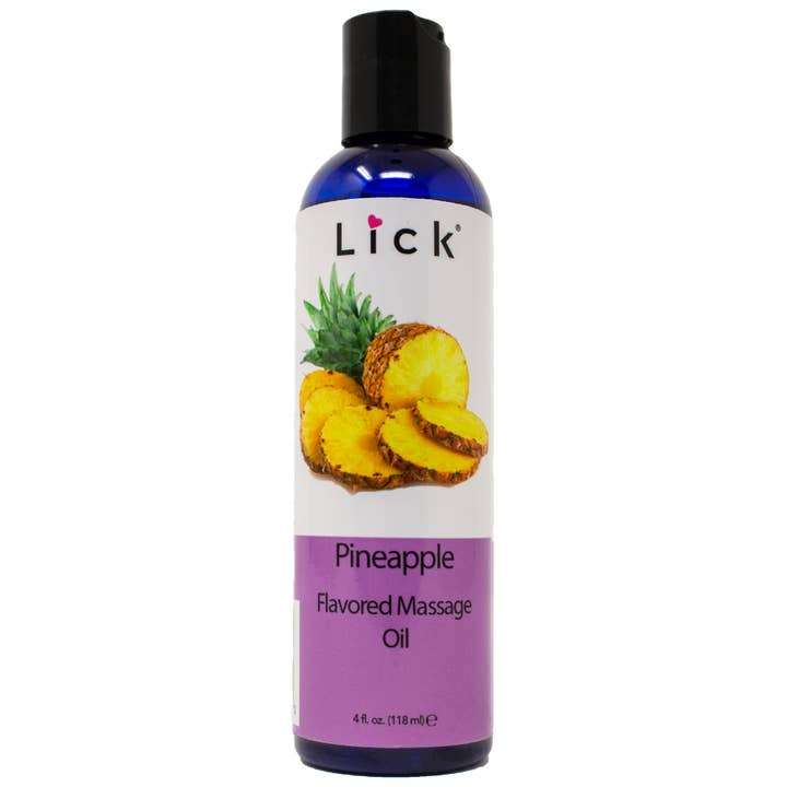 Pineapple Flavored Massage Oil for wholesale by Lick