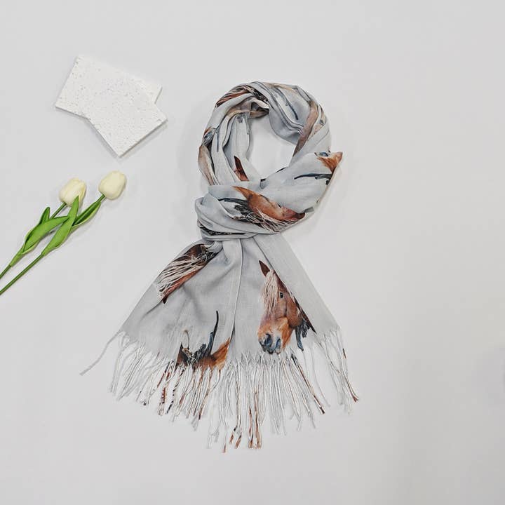 Horse Pashimina for wholesale by Passion Accessories Ltd