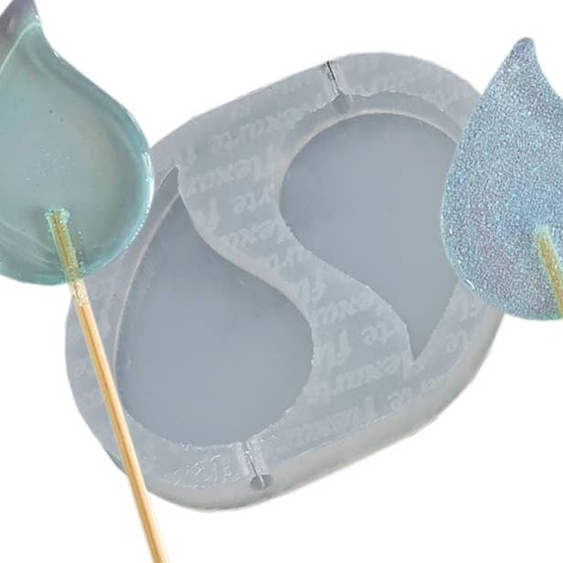 Flexarte USA – wholesale Cocktail shaker – Drops Shaped Swizzle Stick Silicone Mold - To stir in a Cocktail Lollipop Mold for drinks Isomalt Hard Candy Lollipops Mould0