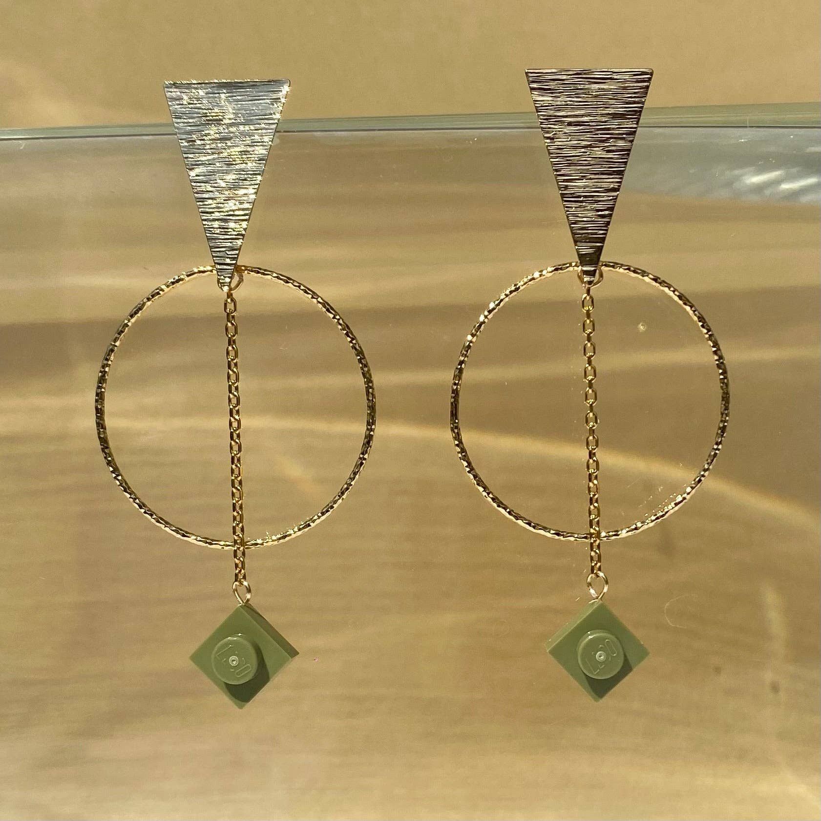 Brique d'Oreille - Vente Boucles d'oreilles pendantes - Boucles d'oreilles ethniques dorées - Les Voyageuses20