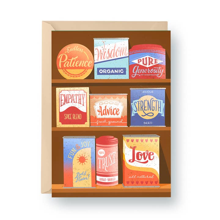 Parenthood Spice Rack - A2 Card for wholesale by hey, alissandra