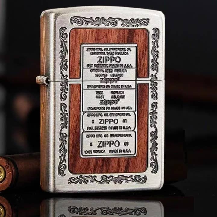 Raro Zippo Timbro Inciso in Legno 5ª Generazione Zippo per la vendita all'ingrosso da parte di Lighter King