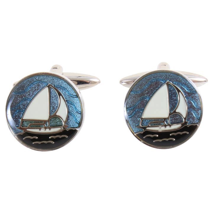 Yacht Scene Cufflinks for wholesale by Dalaco - incorporating David Aster