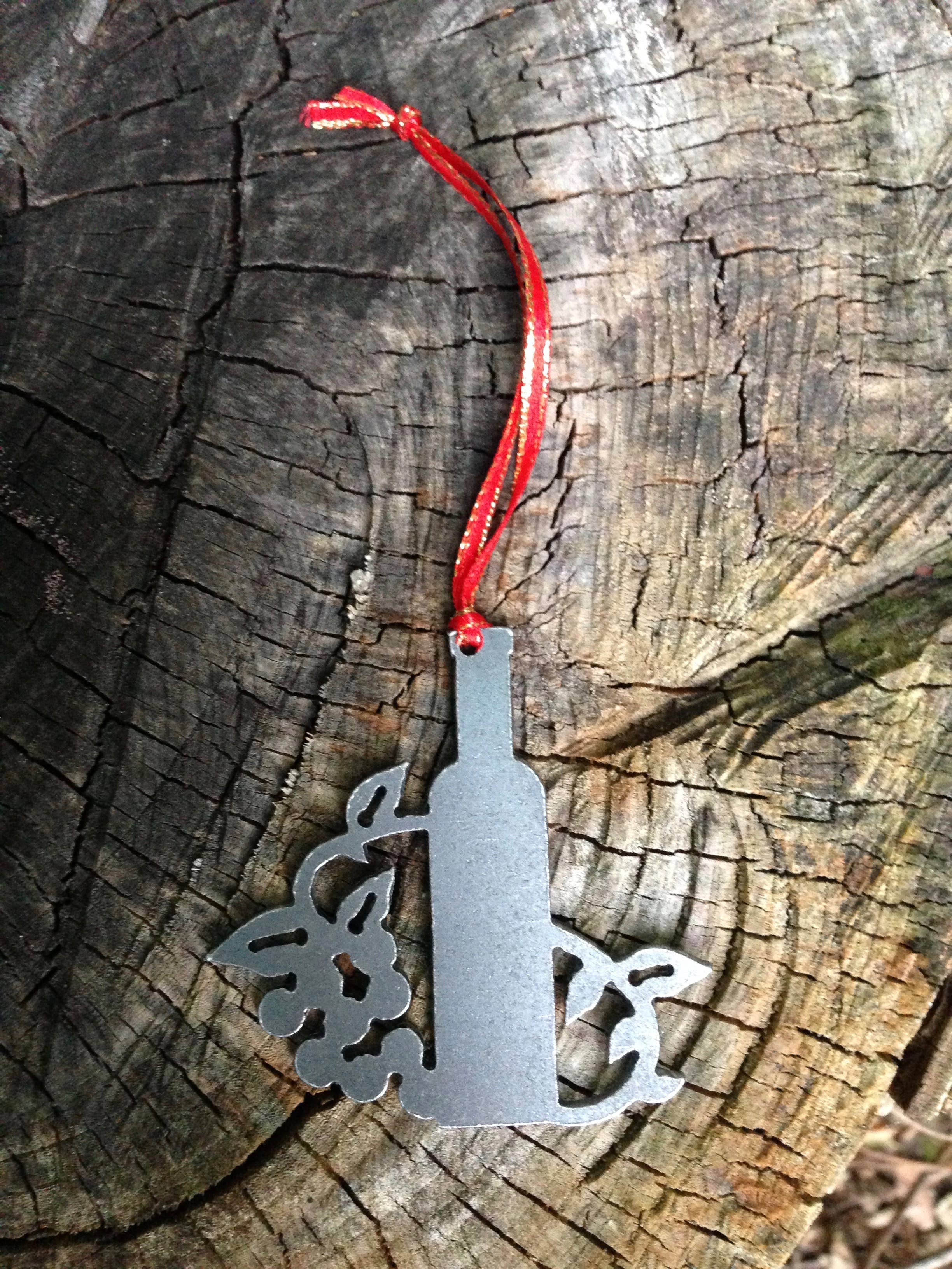 Burke Metal Work - Wholesale Ornament - Wine Bottle Ornament2