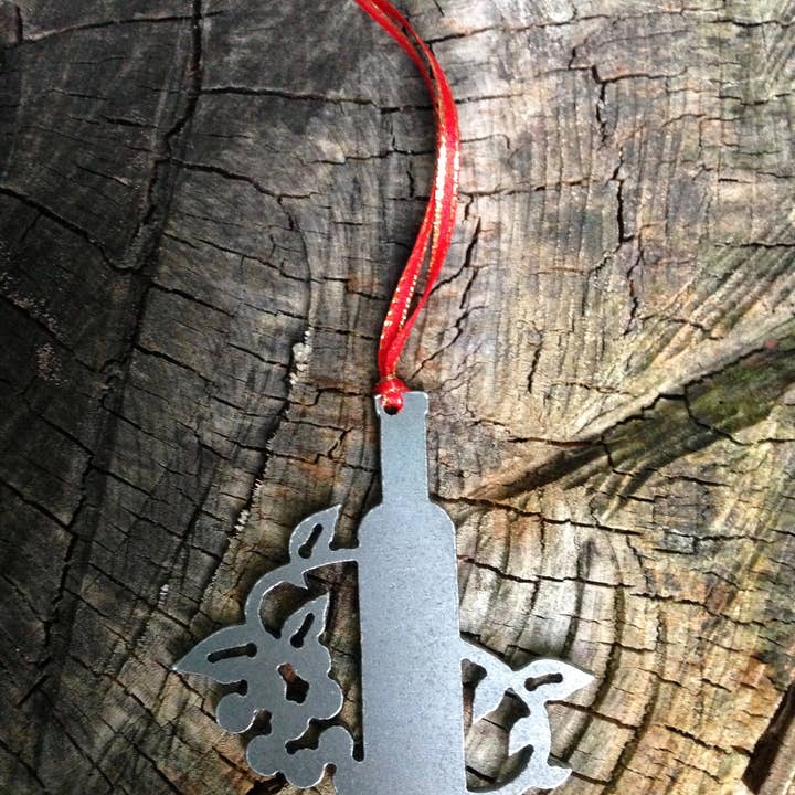 Burke Metal Work - Wholesale Ornament - Wine Bottle Ornament2