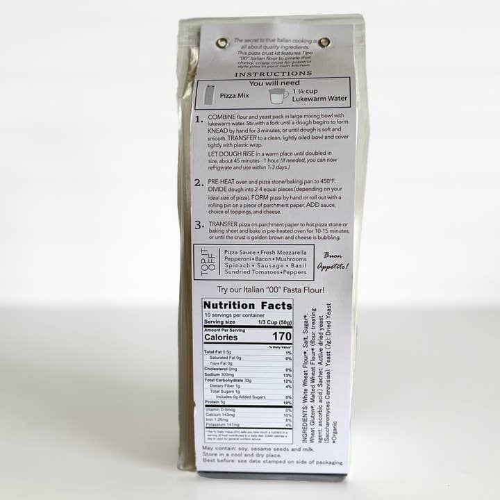 Verve Culture – Kit de comida DIY por atacado – Kit de Massa para Pizza Italiana '00' 500 g - Farinha para Pizza2