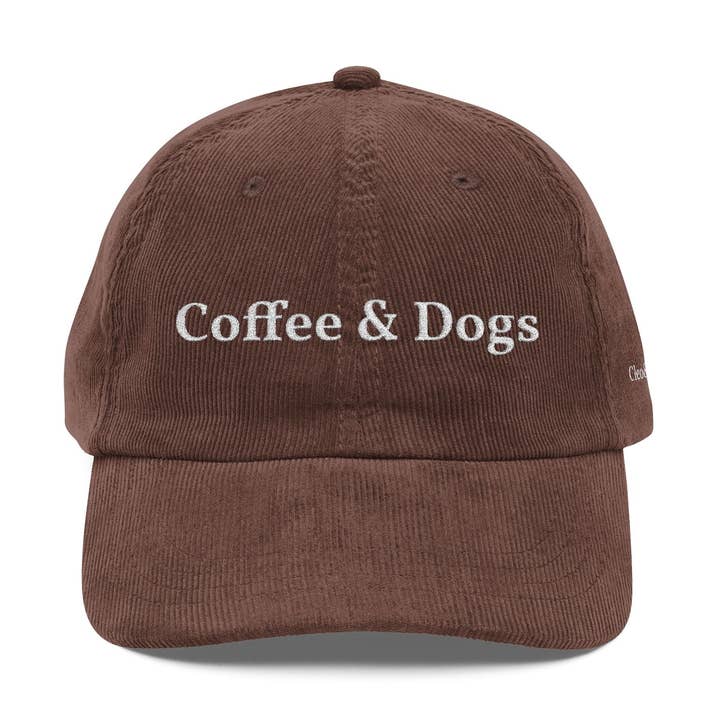 Coffee & Dogs Corduroy Cap (Limited Edition) for wholesale by Cleo&Hooman