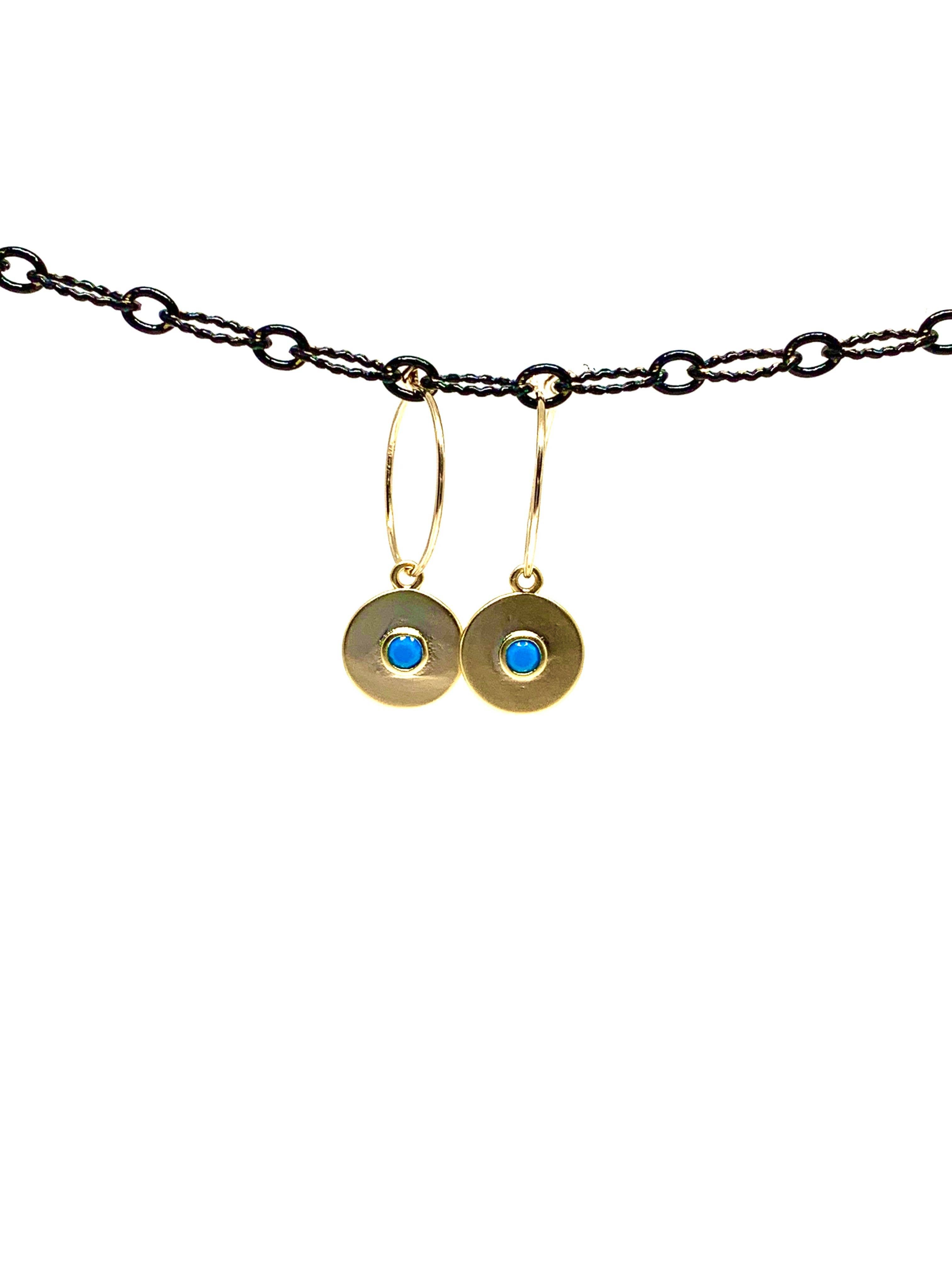 BMR - Wholesale Dangle Earrings - Small Gold Hoop With Assorted Tiny Charms12