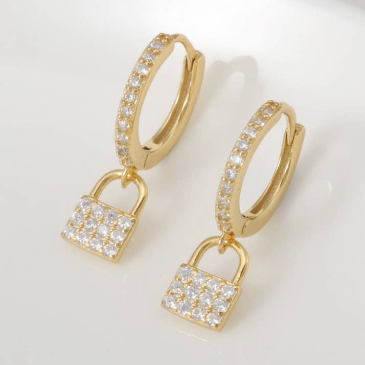 Orecchini Lock Crystal per la vendita all'ingrosso da parte di Herzschmuck.ch