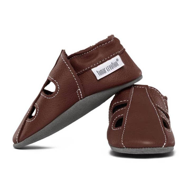 Summer Leather Slippers - Bruciato for wholesale by Tomar Creation