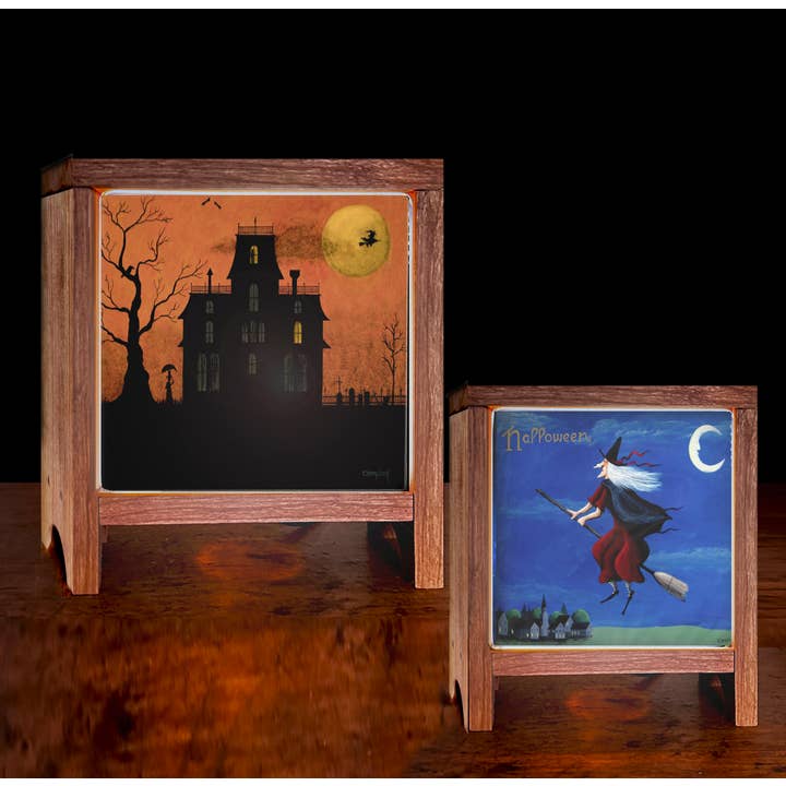 Glass Accent Lamp-changeable images for wholesale by Tim Campbell Art