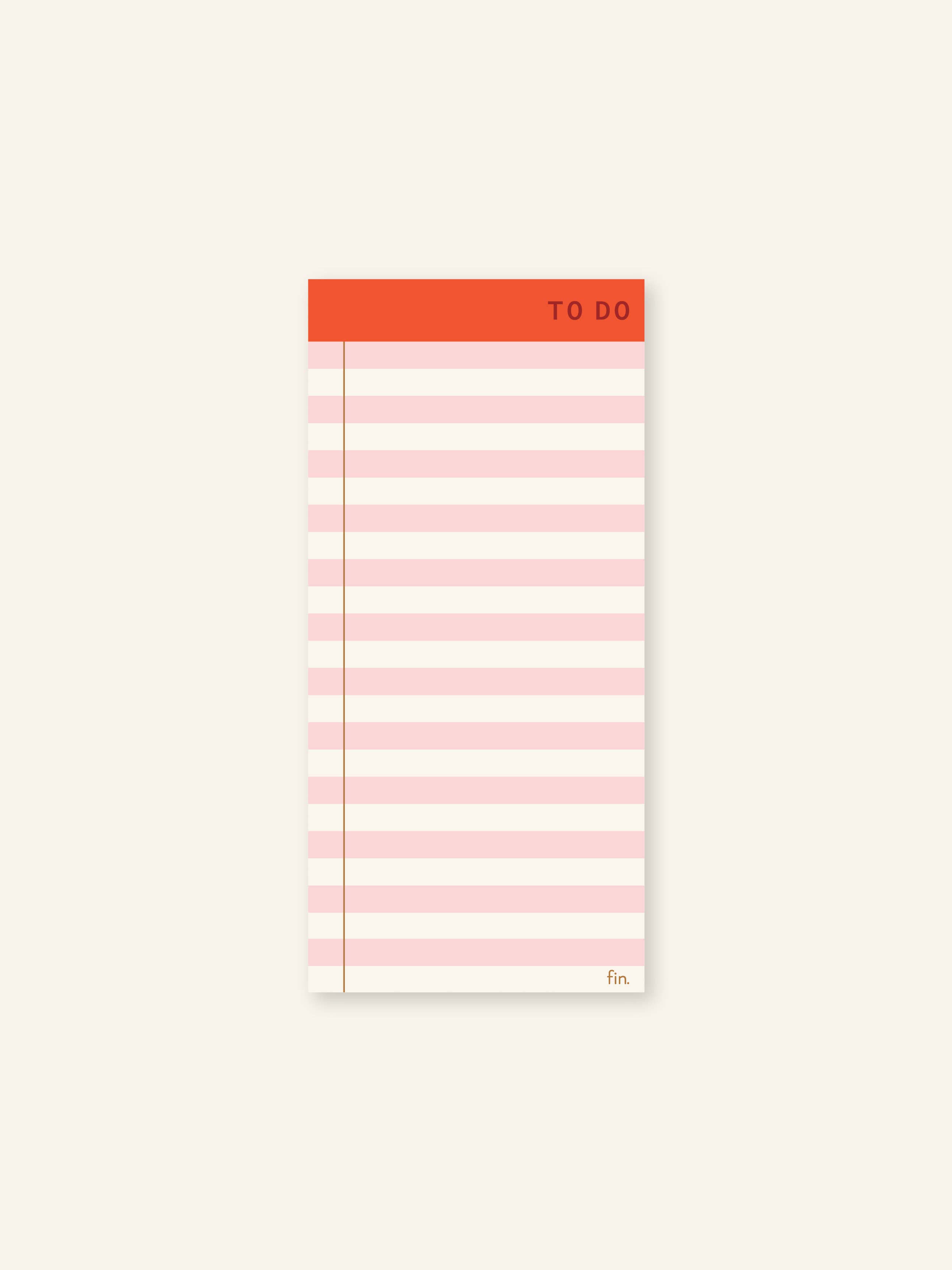 Fin Studio - Wholesale Notepad - Striped To-Do List Pad / DL Size2