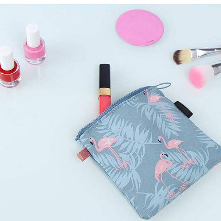 JUL ET FIL - Wholesale Makeup/Cosmetic Bag - Pink Flamingos Toiletry Make Up Bag Handbag2