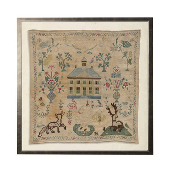 Vintage sampler reproduktionstryck B för wholesale av Antique Curiosities Inc