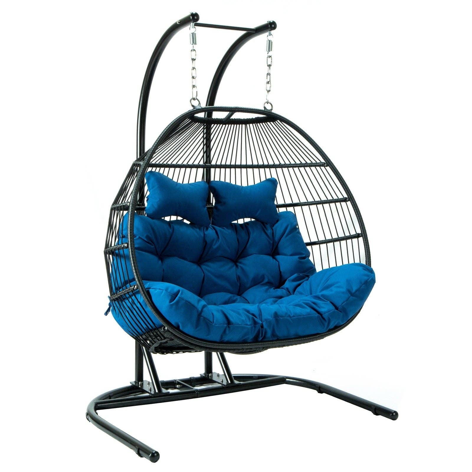 LeisureMod - Wholesale Egg Chair - Wicker 2 Person Double Folding Hanging Egg Swing Chair74